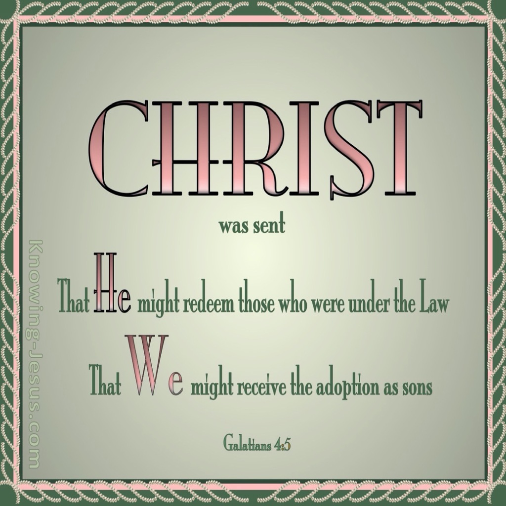 Galatians 4:5 That We Might Receive Adoption of Sons (pink)